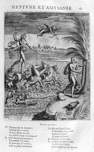Neptuno com Amymone, filha de Danaus, a quem ele evita ser agredido por um sátiro.
