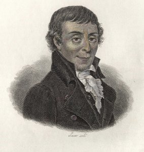 Retrato de Abbe Gaultier (1746-1818), professor e metodologista do ensino geral francês. Em "Retratos de Homens Úteis". de Leonard Gaultier