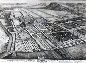 Casa de Chatsworth, gravada por Johannes Kip