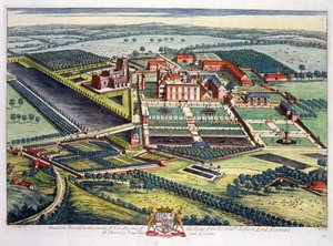Staunton Harold no condado de Leicester gravado por Johannes Kip (c.1652-1722)