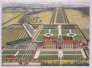 Casa de Wrest em Bedfordshire gravada por Johannes Kip (c.1652-1722)