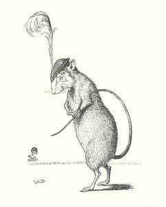 E o rato, usava uma pena no chapéu (litografia)