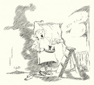 Deedle, deedle, dumpling, meu filho John (gravura) de Leonard Leslie Brooke
