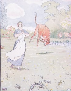 Aqui mãe gritou, dentro da vaca vermelha de Leonard Leslie Brooke