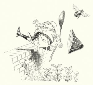 Humpty Dumpty sate on a wall (gravura)