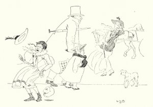 Se você espirrar na segunda-feira, você espirra por perigo (gravura) de Leonard Leslie Brooke