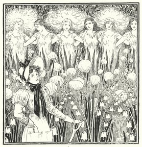 Senhora Maria, muito pelo contrário, como cresce o seu jardim (gravura) de Leonard Leslie Brooke