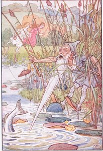 Branca de Neve e Rosa Vermelha, década de 1920 de Leonard Leslie Brooke