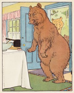 Os Três Ursos (litografia a cores) de Leonard Leslie Brooke