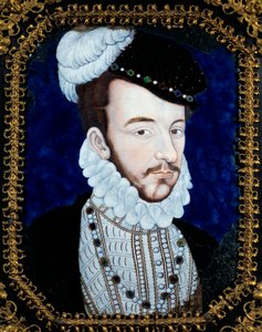 Retrato de Carlos IX, Rei de França (1550-1574). Pintura de Leonard Limosin (1505-1577)