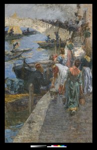 Fogo em Chioggia, 1905 de Leonardo Bazzaro
