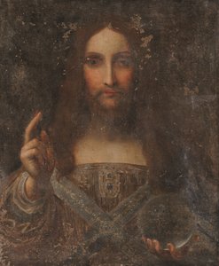 Salvator Mundi (óleo sobre tela) de Leonardo da (after) Vinci