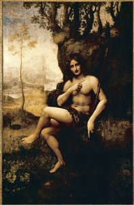 Bacchus (óleo transposto sobre tela de Leonardo da (studio of) Vinci