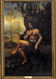 Pintura de Baco do atelier de Leonard de Vinci (Leonardo) (1452-1519) de Leonardo da (studio of) Vinci