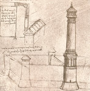Arquitetura para castelos, c1472-c1519 1883 de Leonardo da Vinci