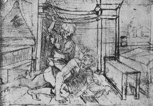Aristóteles e Phyllis, c1480 1945 de Leonardo da Vinci