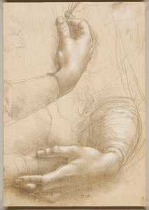 Braços e mãos femininas, c. 1480 de Leonardo da Vinci
