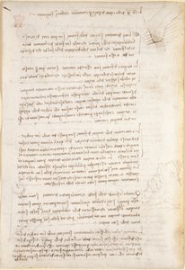 Arundel 263, f.25v Notas e esboços sobre a erosão causada pela água, do "Codex Arundel" (caneta e tinta sobre papel) de Leonardo da Vinci
