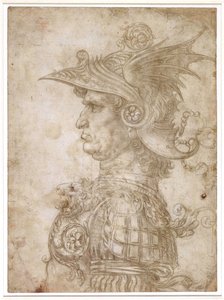 Busto de um guerreiro de Leonardo da Vinci