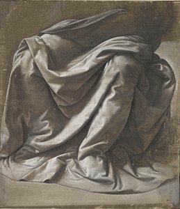 Cortinas para uma figura sentada, ca 1478. de Leonardo da Vinci