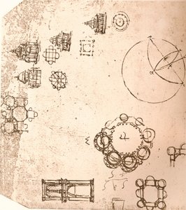 Desenho da arquitetura eclesiástica, c1472-c1519 1883 de Leonardo da Vinci