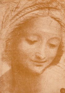 Cabeça de uma mulher, século 15, 1932 de Leonardo da Vinci