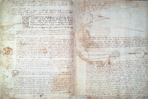 Leonardo da Vinci, páginas do Cod. Hammer de Leonardo da Vinci