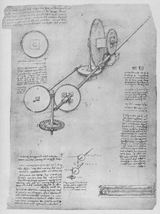 Máquina para moldar barras de ferro para fazer canhões, c1480 1945 de Leonardo da Vinci