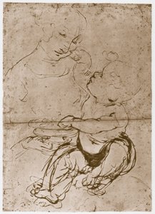 Madonna com o prato de frutas, 1480-82 de Leonardo da Vinci