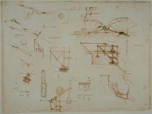 Estudos mecânicos de Leonardo da Vinci