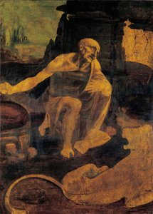 St. Jerome, c.1480-82 (óleo e tempera sobre nozes) de Leonardo da Vinci