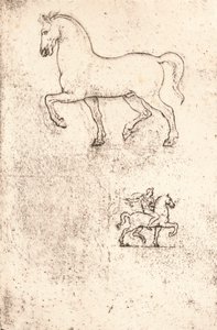 Estudo para o monumento de Sforza, c1482-c1499 1883 de Leonardo da Vinci