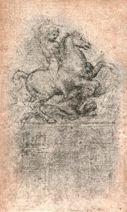 Estudo para o monumento de Sforza, c1482-c1499 1883 de Leonardo da Vinci