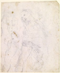 Estudo de uma Madonna [verso] de Leonardo da Vinci