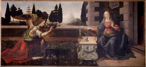 A Anunciação - 1472-1475 de Leonardo da Vinci
