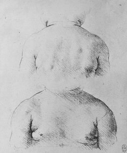 O busto de um bebê, vistas frontal e traseira, c1480 1945 de Leonardo da Vinci