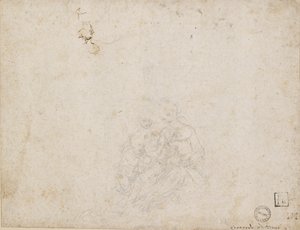 A Virgem e o Menino adorados, 1472-1519 de Leonardo da Vinci