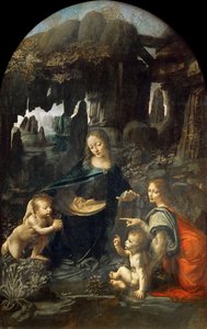 A Virgem das Rochas, entre 1492 e 1508. de Leonardo da Vinci