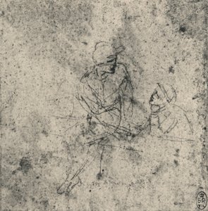Duas figuras na conversa, c1480 1945 de Leonardo da Vinci