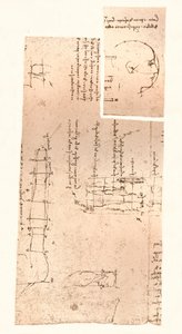 Dois desenhos ilustrando a teoria das proporções da figura humana, c1472-c1519 1883 de Leonardo da Vinci
