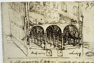 Urbanismo: plano arquitetônico (39) por Leonardo da Vinci (Leonardo da Vinci) - Biblioteca do Institut de France de Leonardo da Vinci