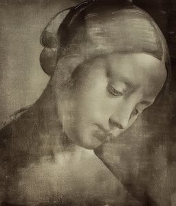 Cabeça feminina Aprox. 1470-1519 de Leonardo da Vinci