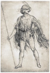 Juventude em uma fantasia de baile de máscaras, 1506-1507 de Leonardo da Vinci