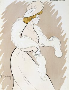 Atriz Jeanne Granier (1852-1939), desenho de Leonetto Cappiello (1875-1942) de Leonetto Cappiello