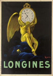 Cartaz publicitário dos relojoeiros suíços Longines, 1922