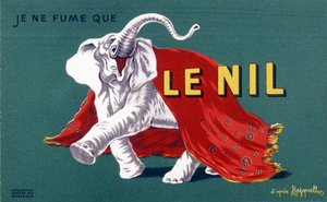 Eu só fumo o Nilo. Cartaz publicitário "O Nilo" de Leonetto Cappiello (1875-1942). sd. século XX de Leonetto Cappiello