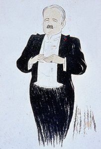 Marcel Prevost (1862-1941) Desenho de romancista francês de Cappiello 1905 de Leonetto Cappiello