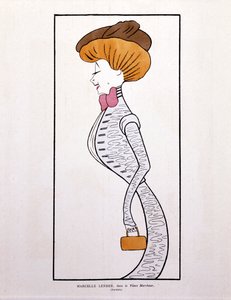 Marcelle Lender, em "Le Vieux Marcheur", banda desenhada de Leonetto Cappiello