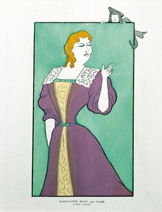 Marie-Louise Marsy em "Tartufo", caricatura de Leonetto Cappiello