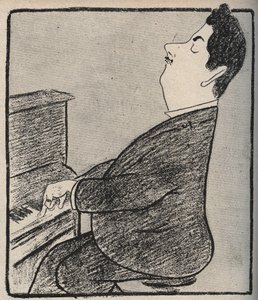 Retrato de Giacomo Puccini (1858-1924), compositor italiano. Desenho animado de Leonetto Cappiello - 1898 de Leonetto Cappiello